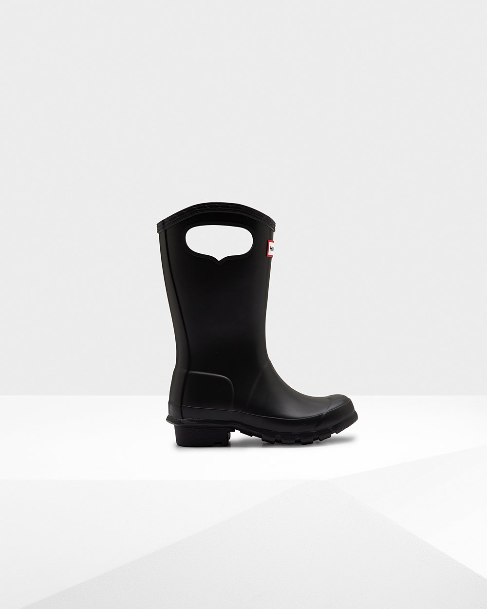 Bottes de Pluie Hunter Original Grab Handle Enfant Noir WUOHINB-43